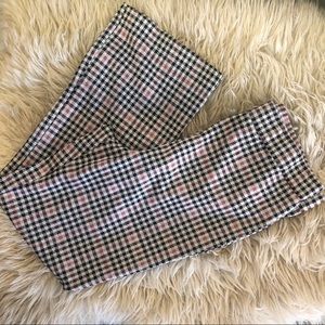 Plaid stretchy slacks